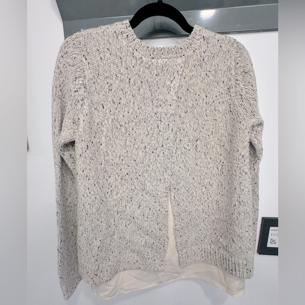 Club Monaco Split-Back Woven Sweater, Size S - Picture 3 of 3